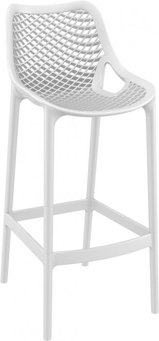 SIESTA AIR Scaun bar, polipropilena cu fibra de sticla, 45x53xh105cm, alb [1]