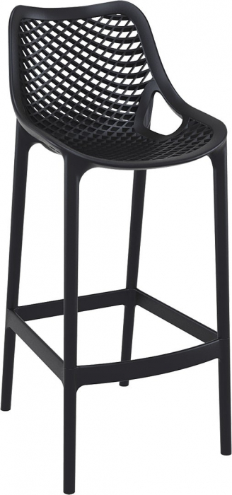 SIESTA AIR Scaun bar, polipropilena cu fibra de sticla, 45x53xh105cm, negru [1]