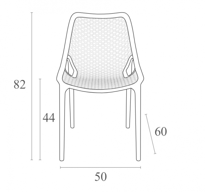 SIESTA AIR Scaun tip scoica, 50x60xh82cm, polipropilena cu fibra de sticla, negru [7]