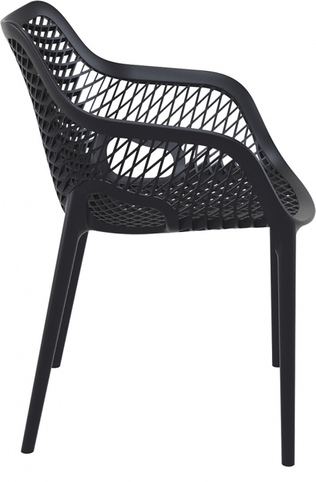 SIESTA AIR XL Scaun tip scoica 57x60xh81cm, polipropilena cu fibra de sticla, negru [3]