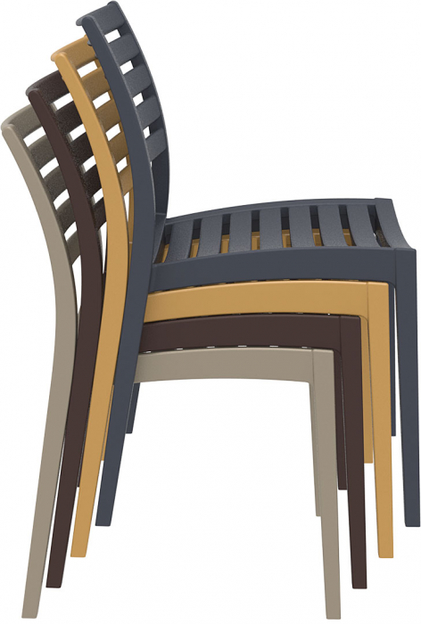 SIESTA ARES Scaun polipropilena cu fibra de sticla, 48x58xh82cm, gri [6]