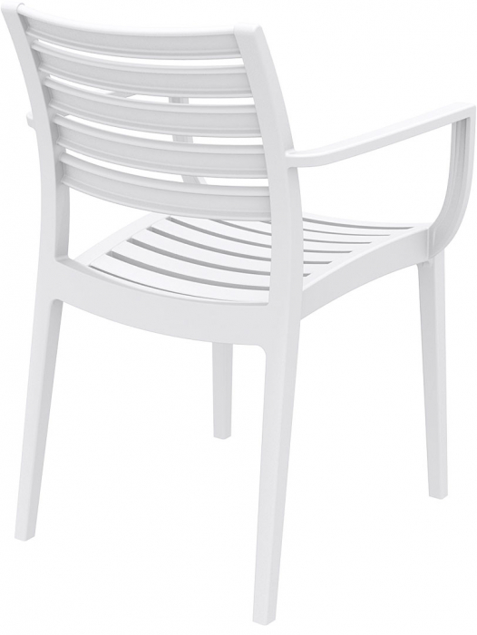 SIESTA ARTEMIS Scaun gradina cu brate, 58x58xh82cm, polipropilena cu fibra de sticla, alb [4]