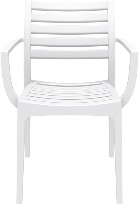 SIESTA ARTEMIS Scaun gradina cu brate, 58x58xh82cm, polipropilena cu fibra de sticla, alb [2]