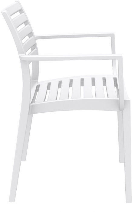 SIESTA ARTEMIS Scaun gradina cu brate, 58x58xh82cm, polipropilena cu fibra de sticla, alb [3]
