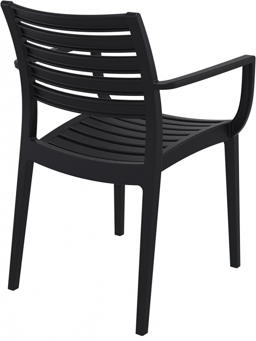SIESTA ARTEMIS Scaun gradina cu brate, 58x58xh82cm, polipropilena cu fibra de sticla, negru [4]