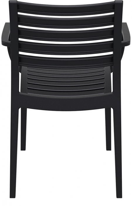 SIESTA ARTEMIS Scaun gradina cu brate, 58x58xh82cm, polipropilena cu fibra de sticla, negru [5]