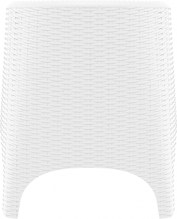SIESTA ARUBA Fotoliu aspect ratan, 74x75xh80cm, plastic cu fibra de sticla, aspect ratan, alb [5]