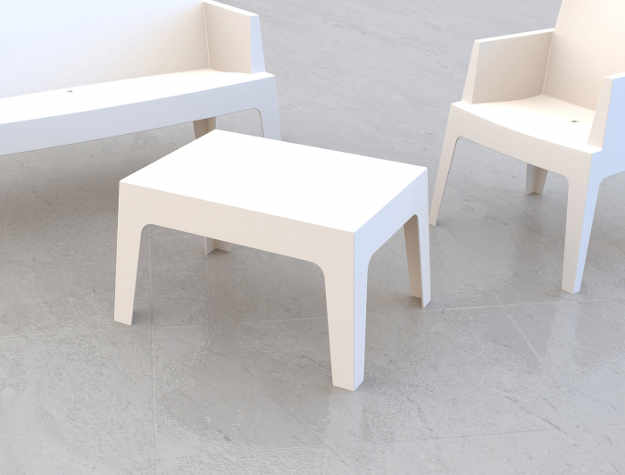 SIESTA BOX Masuta cafea dreptunghiulara, 70x50xh43cm, polipropilena, alba [6]