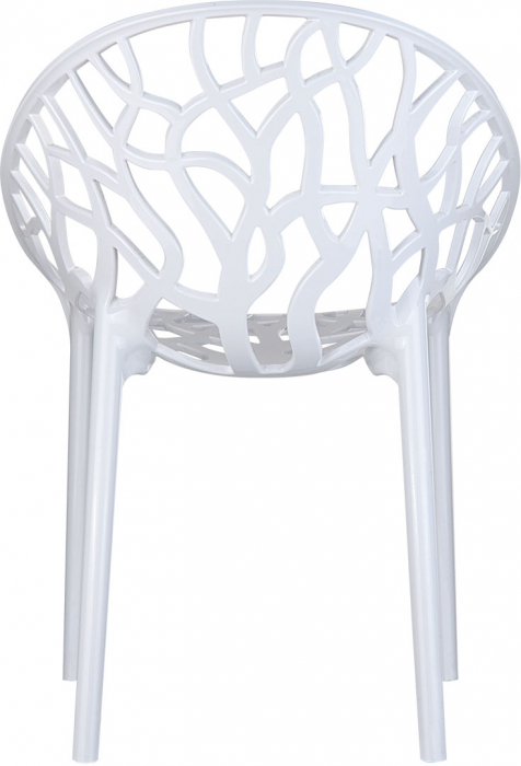 SIESTA CRISTAL Scaun policarbonat tip scoica, 59x60xh80cm, alb lucios [4]