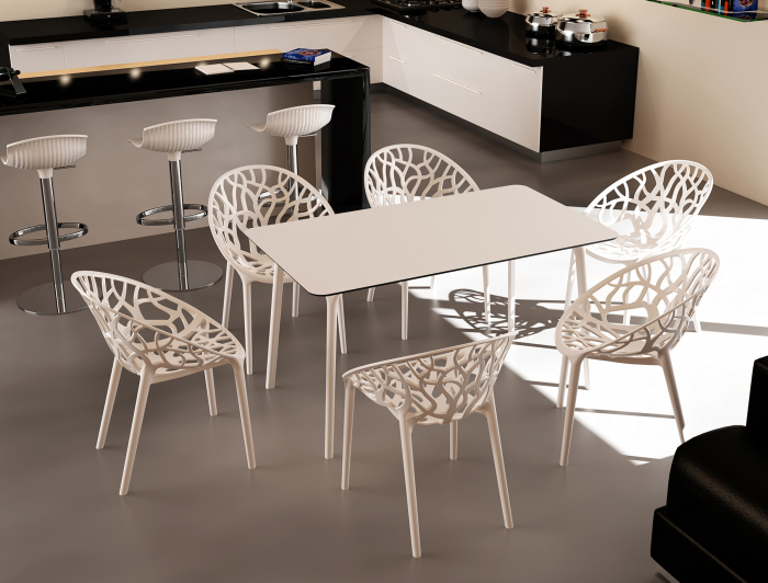 SIESTA CRISTAL Scaun policarbonat tip scoica, 59x60xh80cm, alb lucios [8]