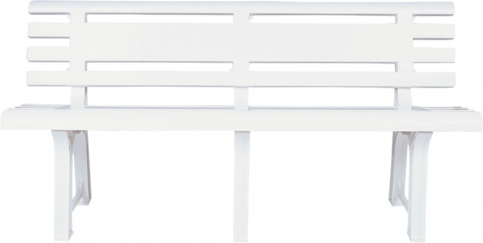 SIESTA FLORA Banca din plastic, 146x30xh73cm, alba [1]
