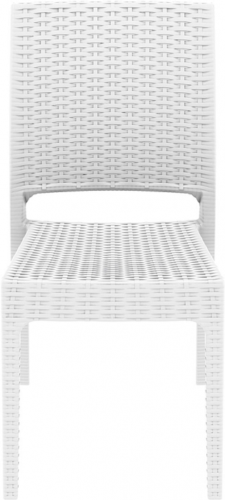 SIESTA FLORIDA Scaun 45x52xh87cm, plastic cu fibra de sticla, aspect ratan, alb [2]