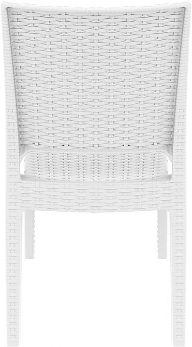 SIESTA FLORIDA Scaun 45x52xh87cm, plastic cu fibra de sticla, aspect ratan, alb [5]