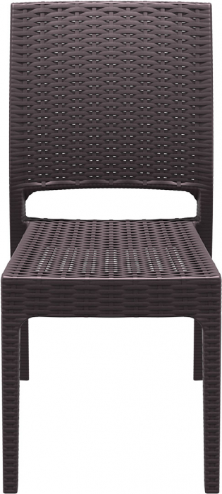SIESTA FLORIDA Scaun 45x52xh87cm, plastic cu fibra de sticla, aspect ratan, maro [2]