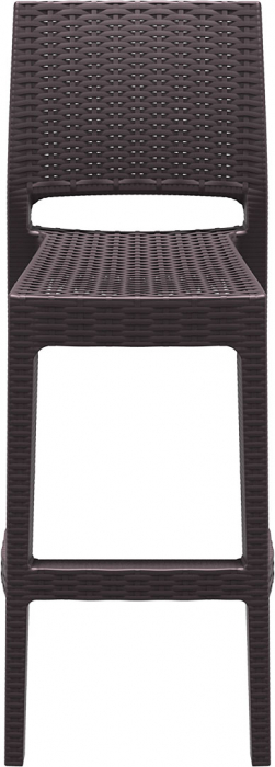 SIESTA JAMAICA Scaun bar, aspect ratan, polipropilena cu fibra de sticla, 40x51xh108cm, maro [5]