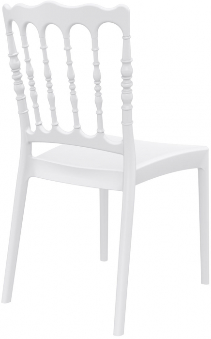 SIESTA NAPOLEON Scaun evenimente, 45x55xh92cm, polipropilena cu fibra de sticla, alb [4]