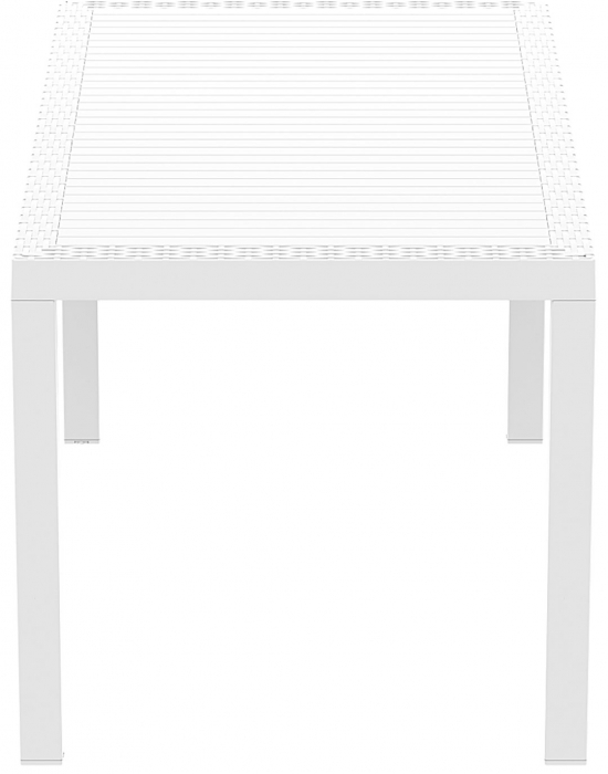 SIESTA ORLANDO Masa gradina, terasa, 140x80xh75cm, dreptunghiulara, plastic, alba, accente poliratan [3]