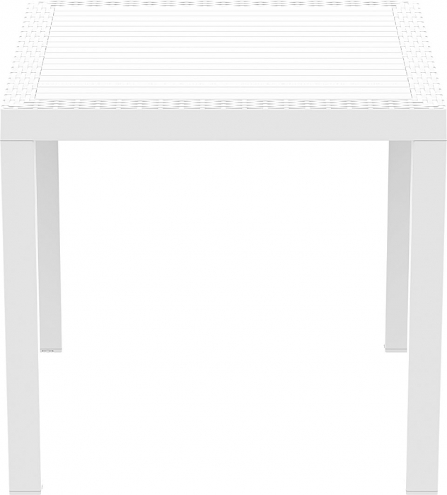 SIESTA ORLANDO Masa gradina, terasa, 80x80xh75cm, patrata, plastic, alba, accente poliratan [2]