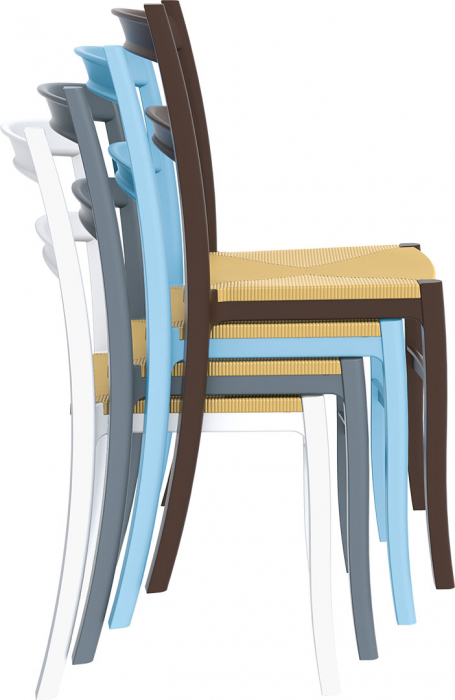 SIESTA TIFFANY-S Scaun 45x51xh85cm, polipropilena cu fibra de sticla, albastru [6]