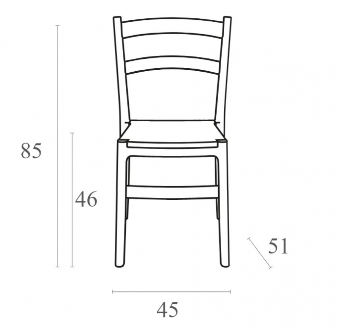 SIESTA TIFFANY-S Scaun 45x51xh85cm, polipropilena cu fibra de sticla, albastru [7]