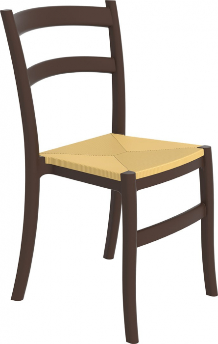 SIESTA TIFFANY-S Scaun 45x51xh85cm, polipropilena cu fibra de sticla, maro [1]
