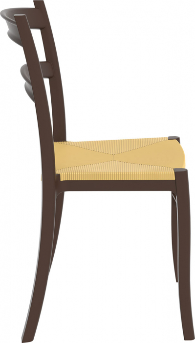 SIESTA TIFFANY-S Scaun 45x51xh85cm, polipropilena cu fibra de sticla, maro [4]