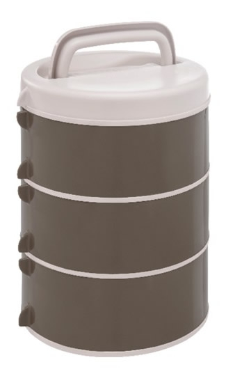 SIMONAGGIO SIMOTHERMO Caserola termica transport alimentar, 3 piese suprapozabile, 3x1,6l (MK405-CR) [1]