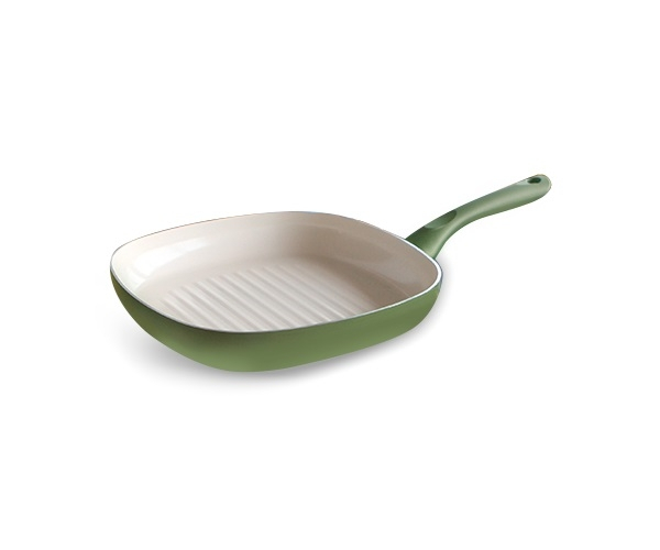 TANGO Tigaie grill 26x26cm strat ceramic non-aderent, verde [1]