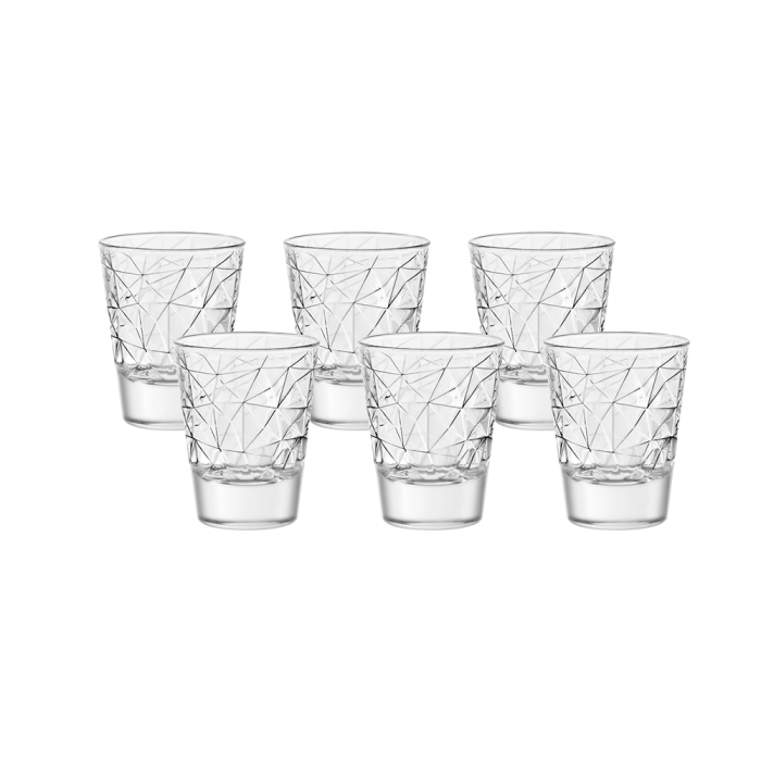 VIDIVI DOLOMITE Set 6 pahare pentru Shot-uri din sticla temperata 80ml [1]