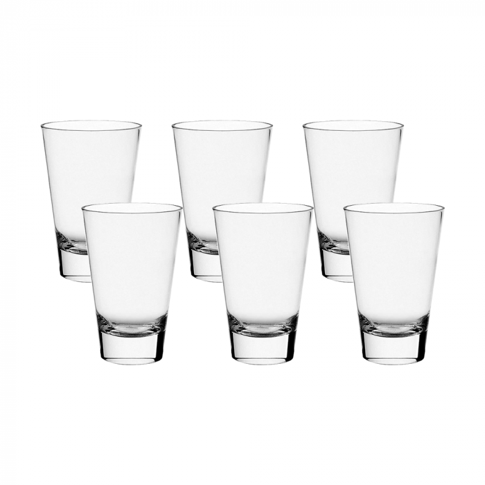 VIDIVI VOLUBILIS Set 6 pahare inalte din sticla temperata 400ml [1]