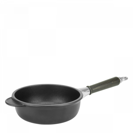 Tigai antiaderente - ANTIK ARS Tigaie adanca cu maner detasabil din lemn, D20xh7,5cm, aluminiu, strat antiaderent