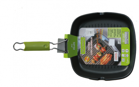 Tigai antiaderente - ANTIK ARS Tigaie grill 26x26xh4cm, aluminiu, strat antiaderent
