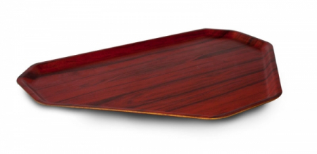 Tavi servire - ATLAS Tava servire, 35x52xh2cm, trapez, plastic, imitatie lemn, culoare cires