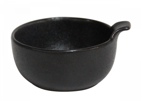 Ceramica - CULINARO BLACK CERAMIC Bol pentru sos cu maner din ceramica 9xh6cm (5392)