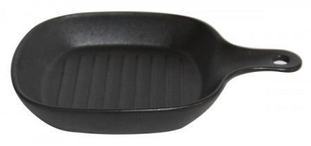 Ceramica - CULINARO BLACK CERAMIC Mini tigaie-grill 16,4x16,4x3,5cm din ceramica (6338)