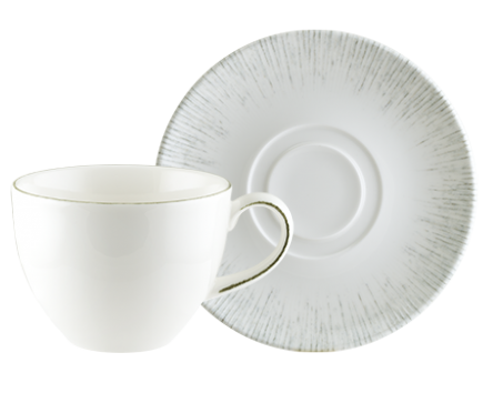 Bonna Premium Portelain - BONNA IRIS Ceasca ceai 230ml cu farfurioara 16cm (IRS GRM 04CT / E103 RIT 01CF)