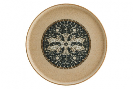 Bonna Premium Portelain - BONNA MESOPOTAMIA Farfurie portelan MOSAIC WOOD 22cm (S-MT-MZPMW HYG 22DZ)