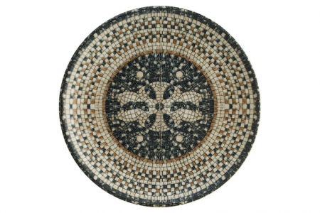 Bonna Premium Portelain - BONNA MESOPOTAMIA MOSAIC BLACK Farfurie Gourmet portelan 19cm (S-MT-MZPMB GRM 19DZ)
