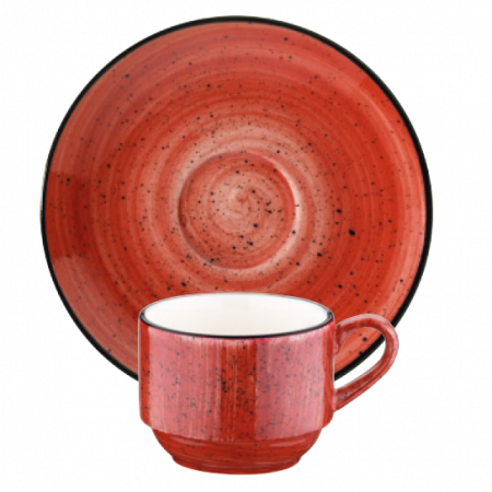 PASSION Aura Collections - BONNA PASSION Ceasca si farfurioara din portelan 80ml (APS GRM 02KFT)