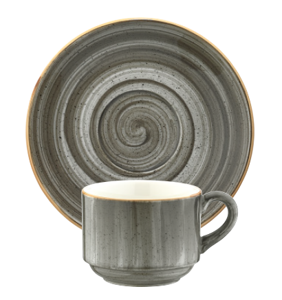 Bonna Premium Portelain - BONNA SPACE Set ceasca cu farfurioara cafea 80ml (ASC GRM 02KFT)