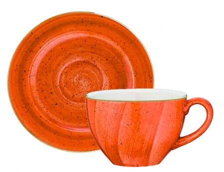 TERRACOTA Aura Collections - BONNA TERRACOTA Ceasca si farfurioara din portelan 230ml (ATC RIT 01CFT)
