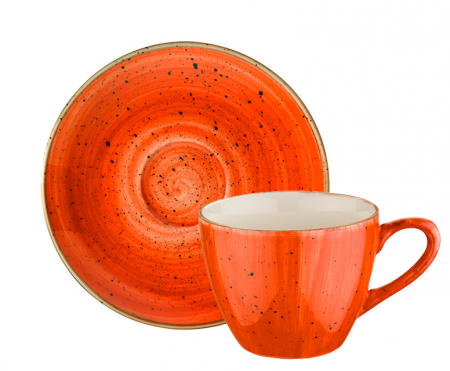 TERRACOTA Aura Collections - BONNA TERRACOTA Ceasca si farfurioara din portelan 70ml (ATC RIT 02KFT)