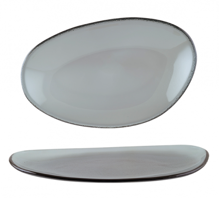 Bonna Premium Portelain - BONNA VAGO GLASS Farfurie ovala din sticla, 21cm (GLVAO 21OKY)