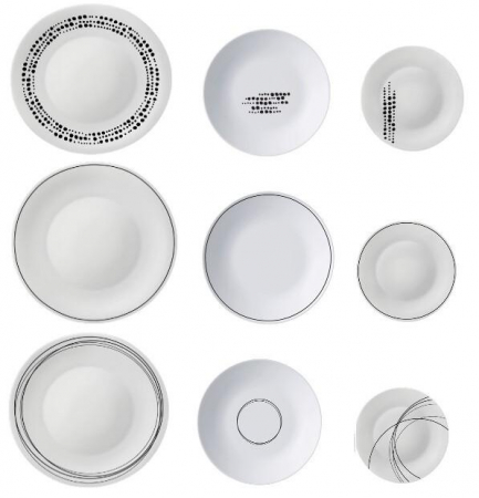 BORMIOLI CHIAROSCURO Set serviciu masa opal 18 piese [1]