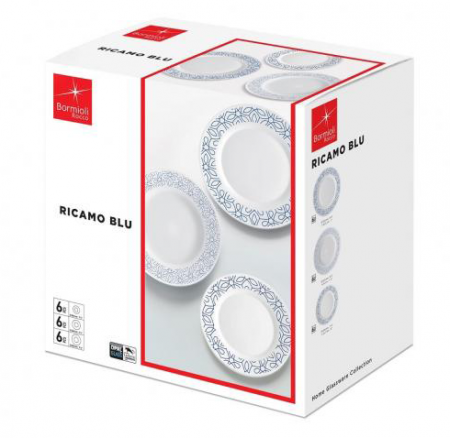 Articole sticlarie - BORMIOLI RICAMO Set serviciu masa opal 18 piese
