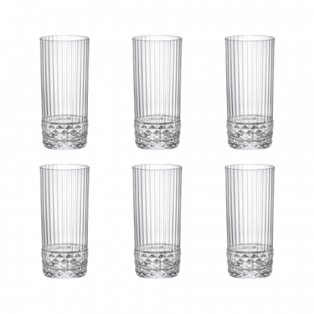 AMERICA - BORMIOLI ROCCO AMERICA '20S Set 6 pahare cocktail COOLER 490ml