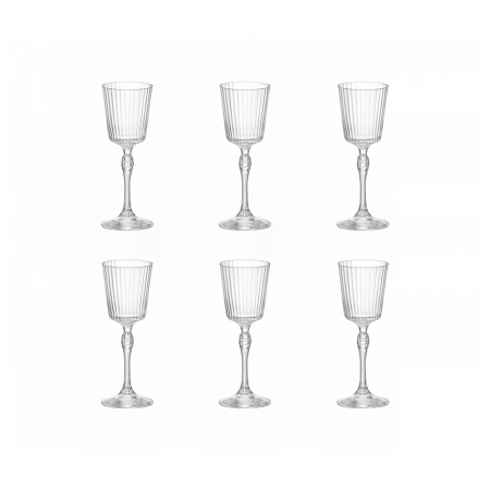 AMERICA - BORMIOLI ROCCO AMERICA '20S Set 6 pahare lichior CORDIAL 80ml