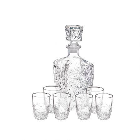 Bormioli Rocco - BORMIOLI ROCCO DEDALO Set carafa 780ml cu 6 pahare lichior 85ml