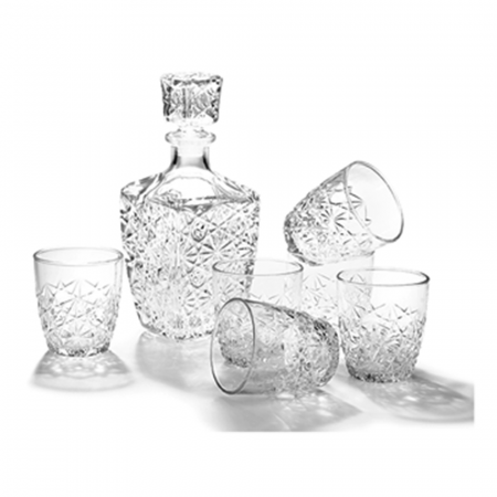 Bormioli Rocco - BORMIOLI ROCCO DEDALO Set carafa 780ml cu 6 pahare whisky 260ml