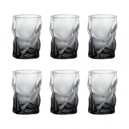 SORGENTE - BORMIOLI ROCCO SORGENTE Set 6 pahare apa 300ml fumurii
